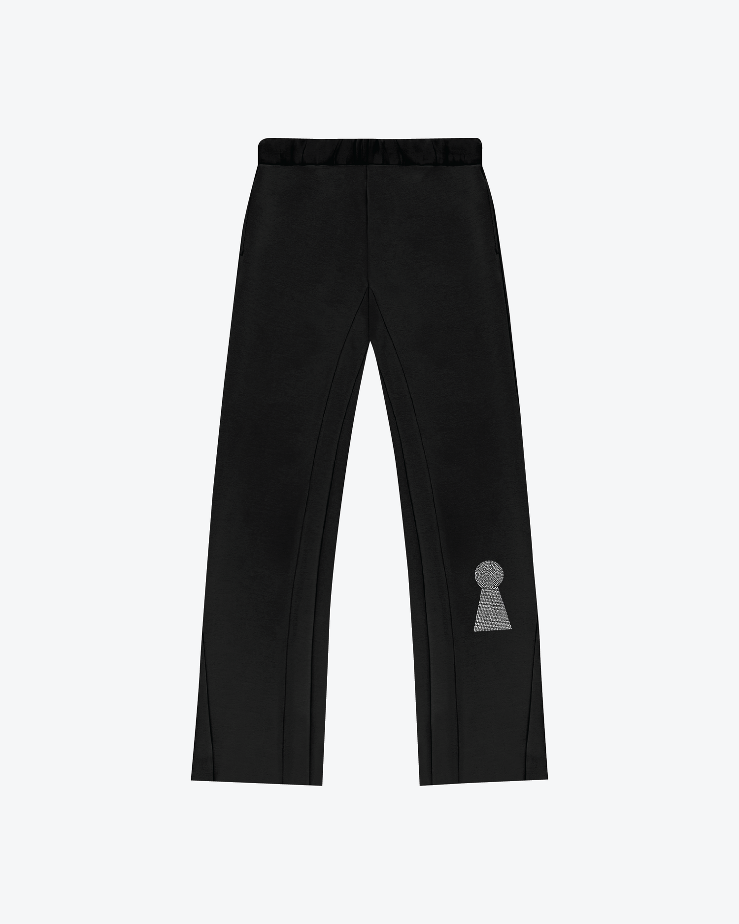 Gated community Rhinestones Keyhole-G wide leg sweatpants
