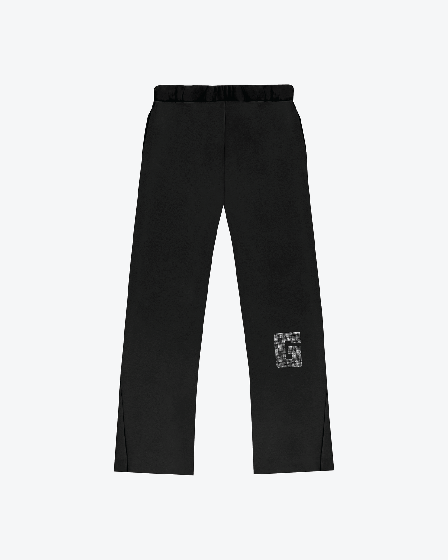 Gated community Rhinestones Keyhole-G wide leg sweatpants