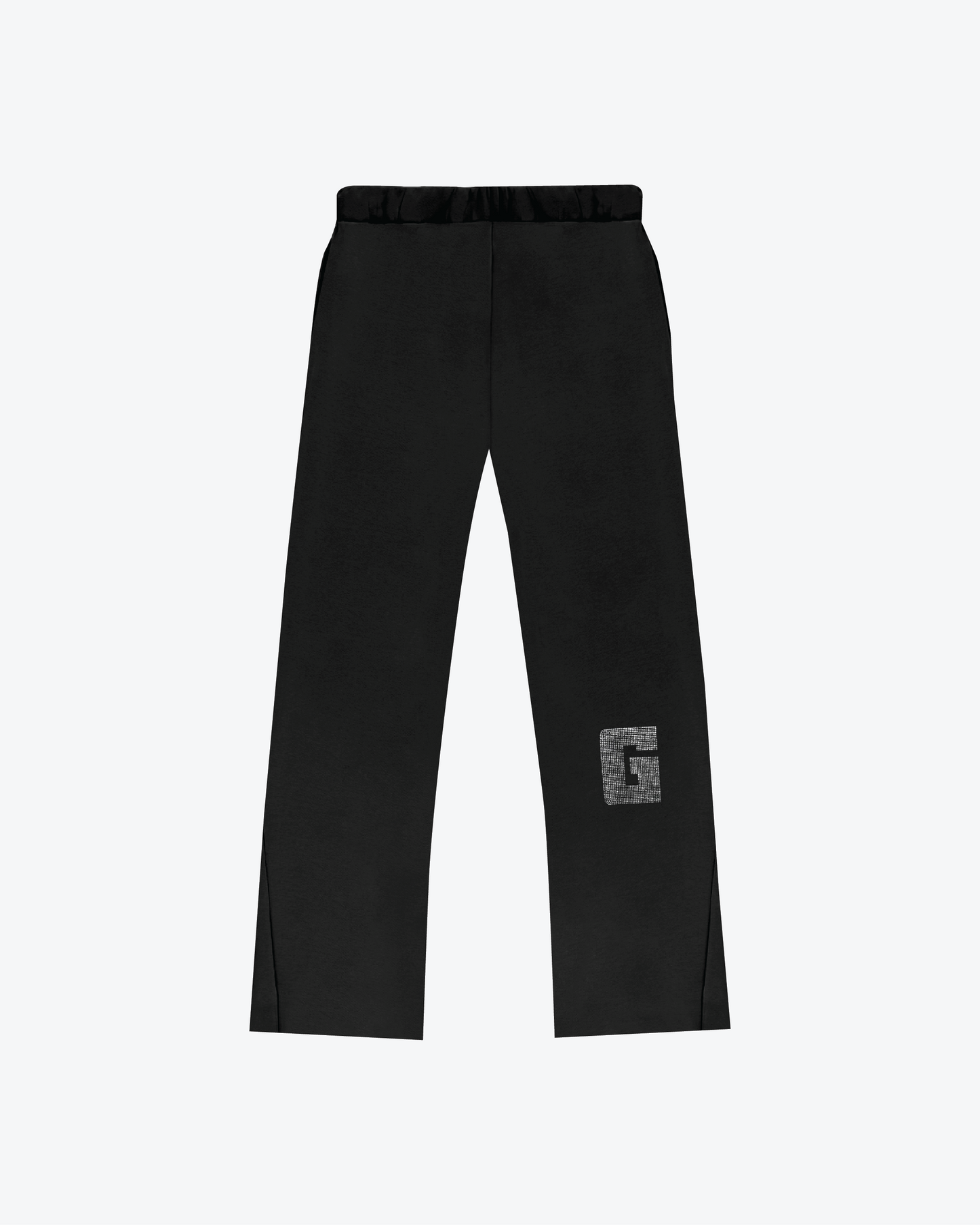 Gated community Rhinestones Keyhole-G wide leg sweatpants