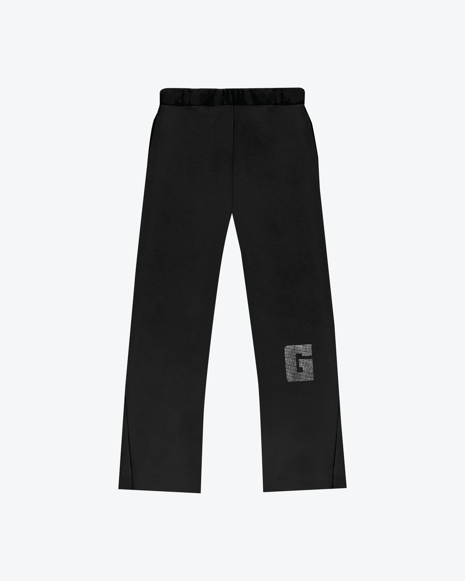 Gated community Rhinestones Keyhole-G wide leg sweatpants