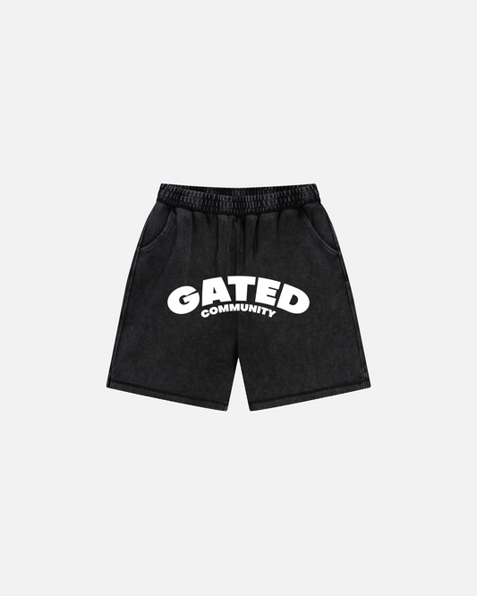 Varsity batik washed shorts